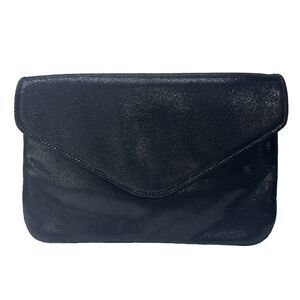 Vintage 70s 80s Frenchy of California Black Evening Envelope Clutch Sparkly USA